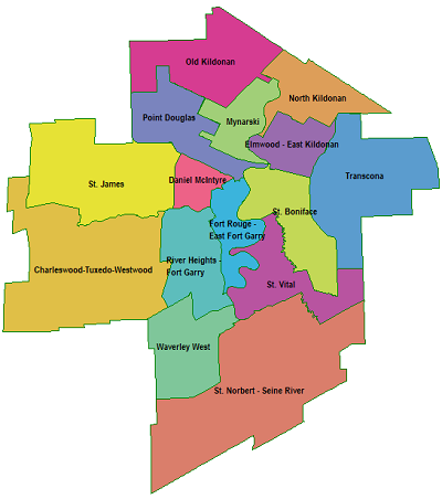 Map of City Wards