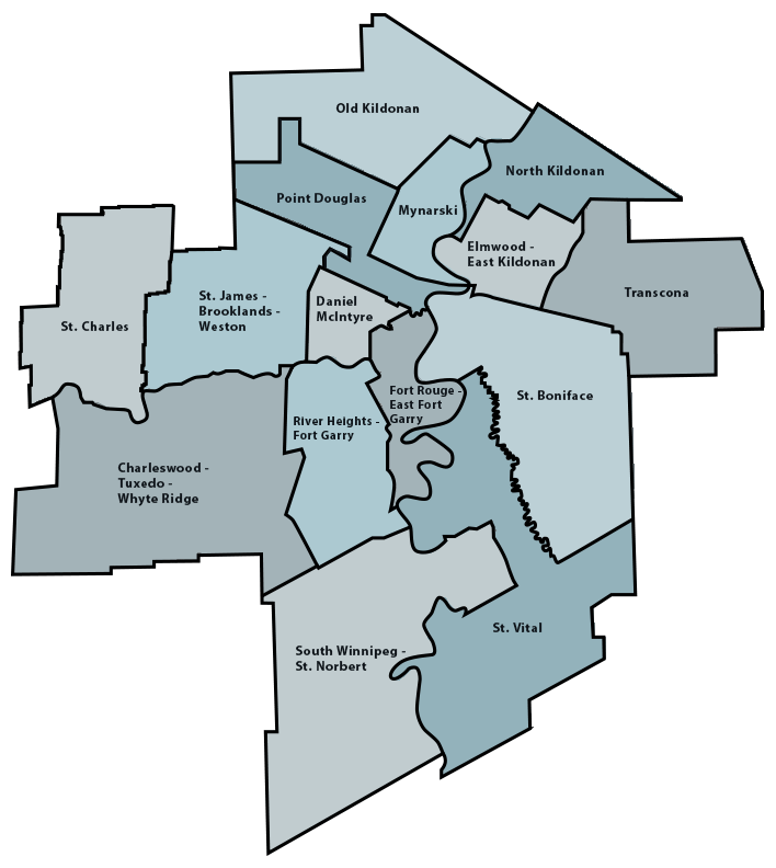 Current Winnipeg ward map