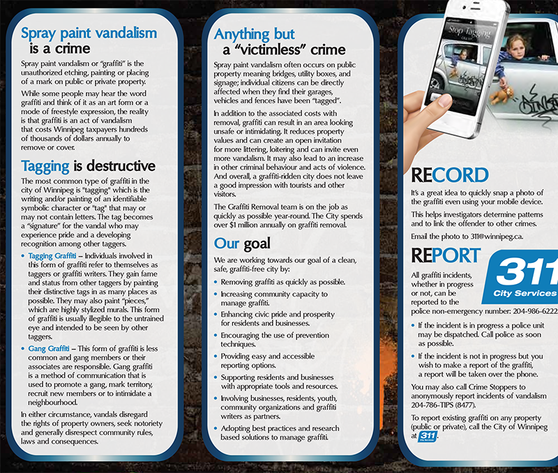 Graffiti control brochure