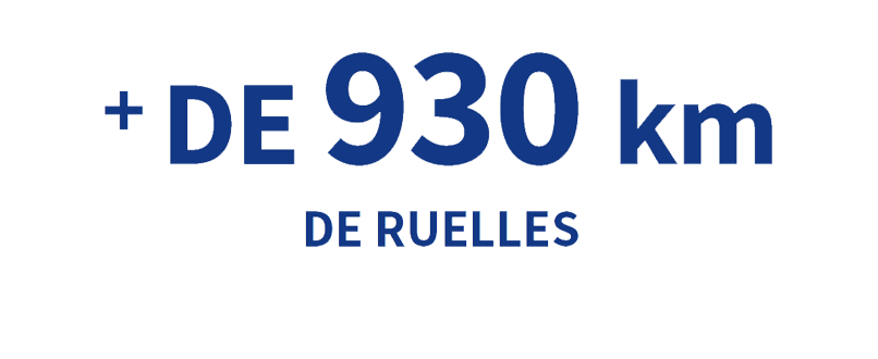plus de 930 km de ruelles