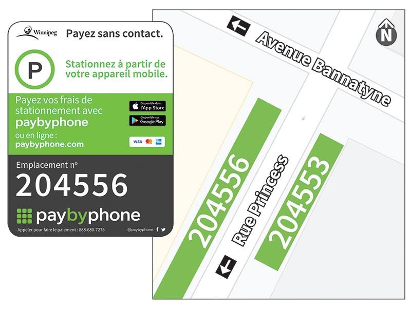 Pay by Phone block by block Numbering Sign