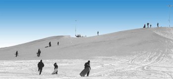 Hill at Westview Park for sliding