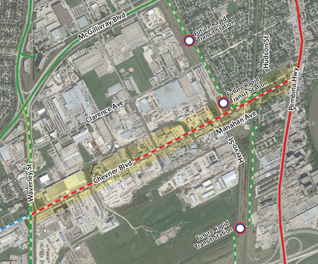 Chevrier walk bike project overview map