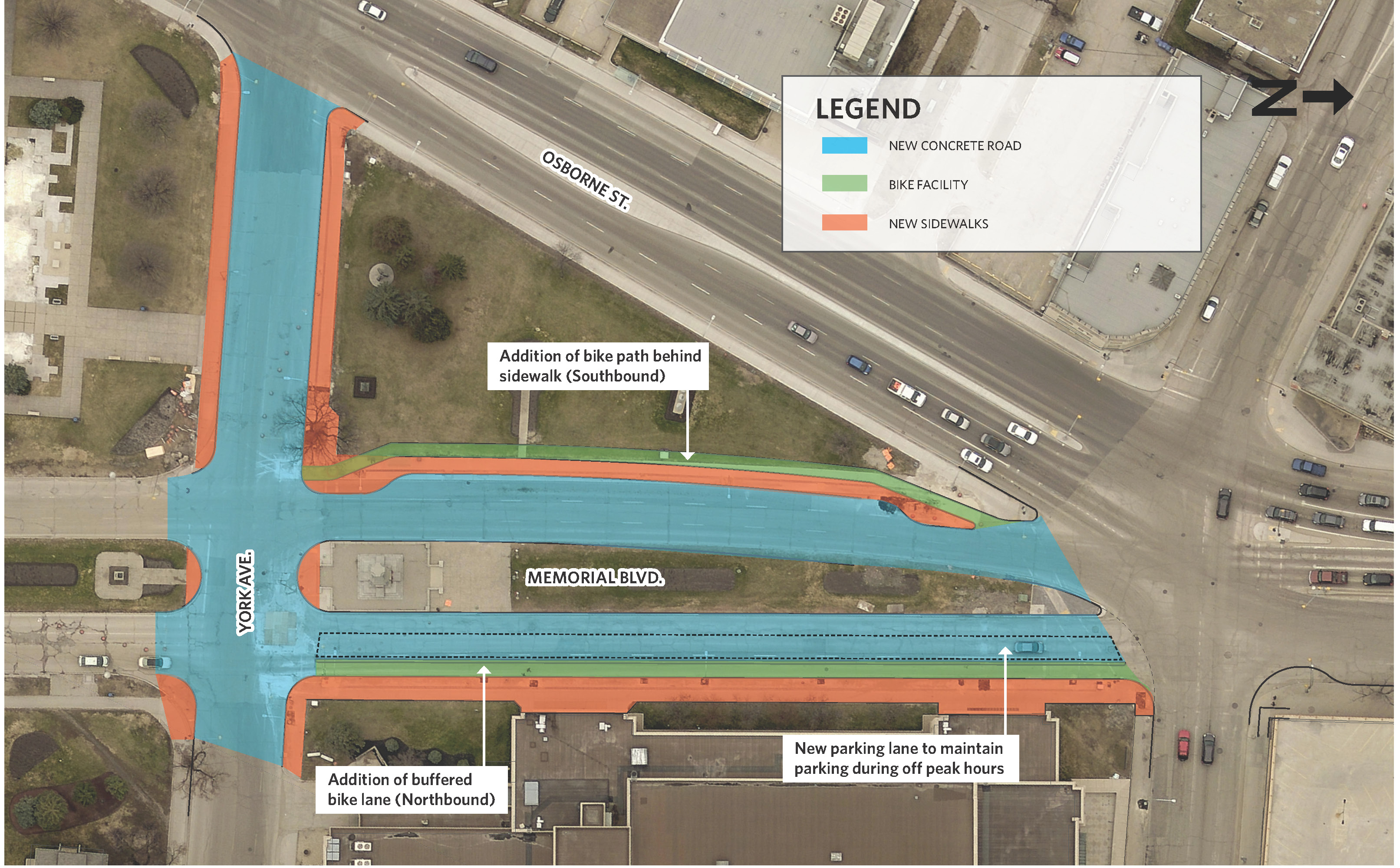 Memorial Boulevard /York Avenue map