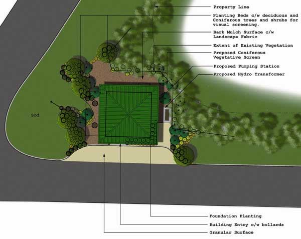 Layout of proposed Crane pumping station