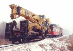 Moving crane to Shoal Lake