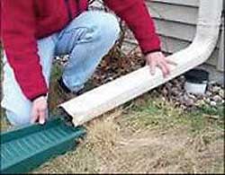 Properly placed downspout photo 1