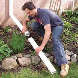 Properly placed downspout photo 4