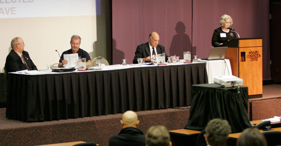 Speakers giving their presentations