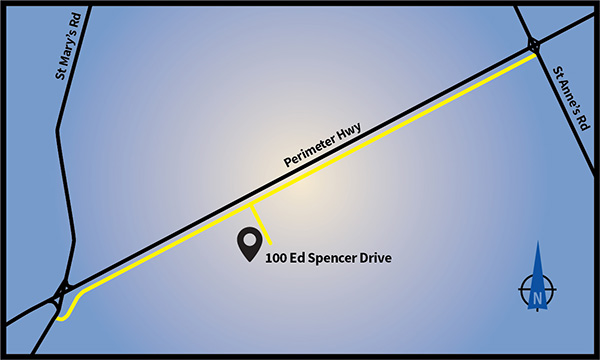 Map of South End Water Pollution Control Centre