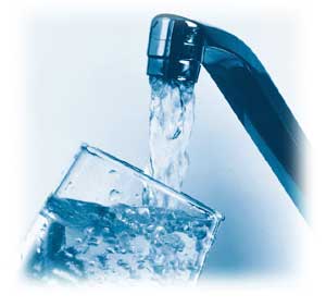 Image of water running out of a tap