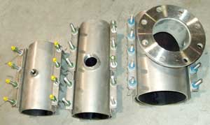 Service repair clamps photo