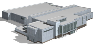 Artist mock-up of the water treatment plant